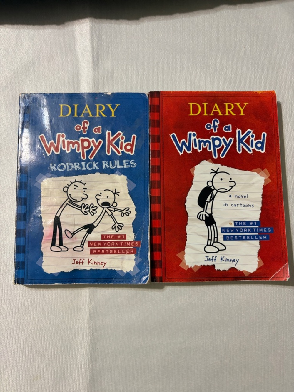 Diary of a Wimpy Kid Set Of Two Books- Blue & Red Covers